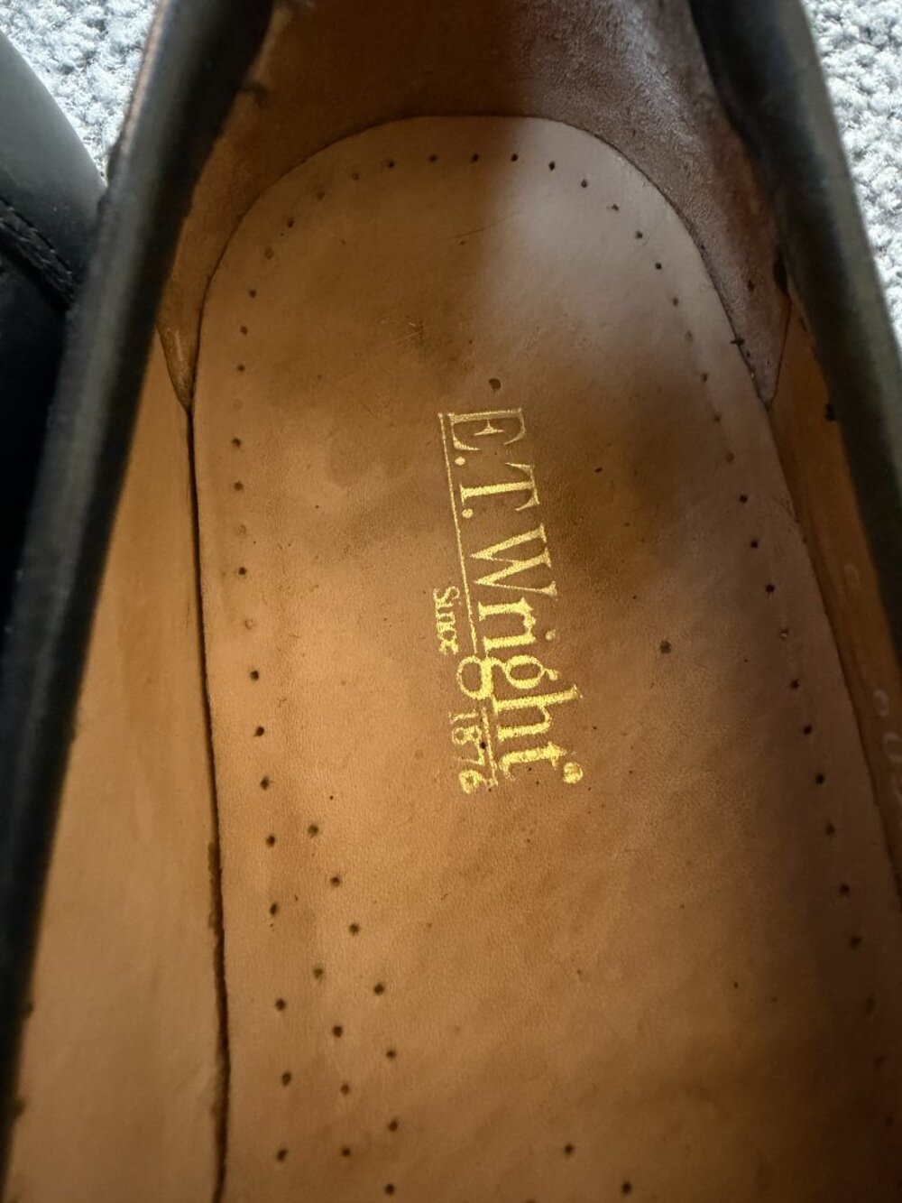 VTG E.T. Wright Made in Italy Genuine Ostrich Leather Loafers Size 8 D Black - Picture 3 of 10